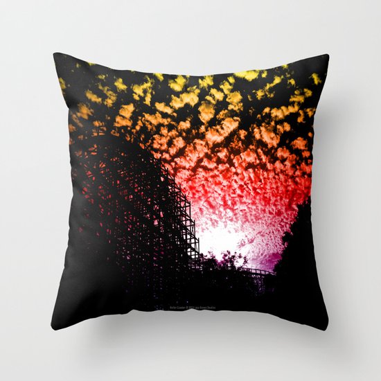 Roller Coaster 007 Throw Pillow