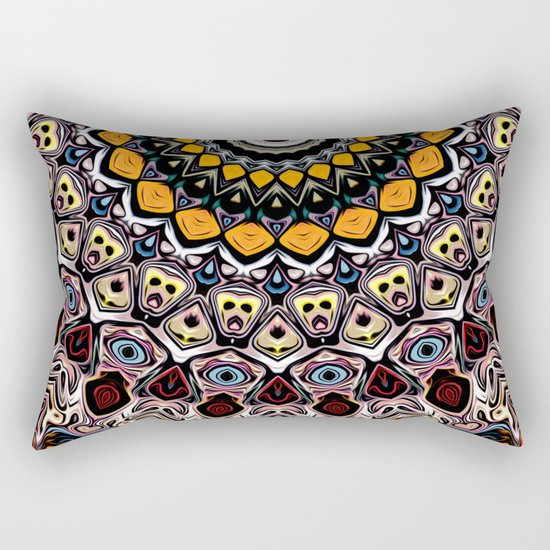 Colorful Balance of Shapes Rectangular Pillow