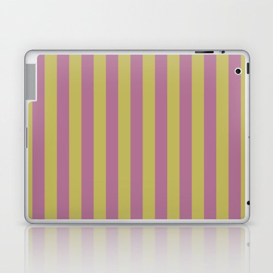 Classic Stripes Pattern_Morandi Color 1_c3 Pink Yellow Laptop & iPad Skin