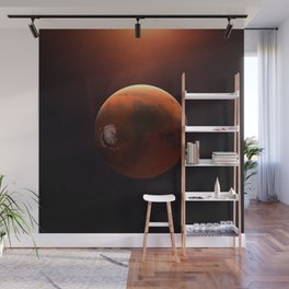 Mars planet. Poster background illustration. Wall Mural