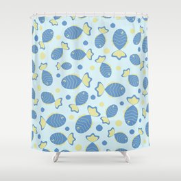 Marine pattern with fish Shower Curtain