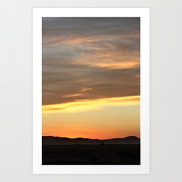  sunset in the sahara desert - staying overnight in a berber tent - nomadic life - travel Africa - Morroco - wanderlust Art Print
