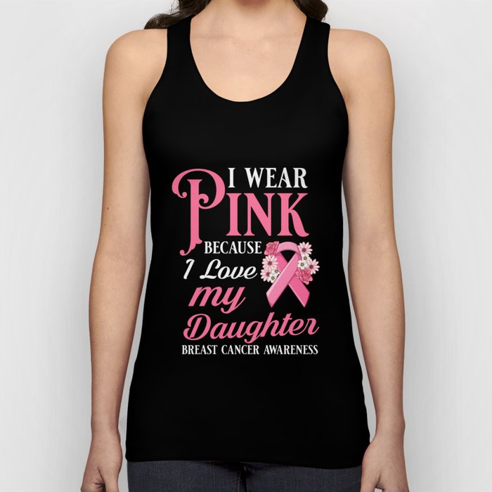 Breast Cancer Ribbon Awareness Pink Quote Tank Top