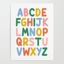 Alphabet Poster - Colorful ABC Nursery Prints Poster
