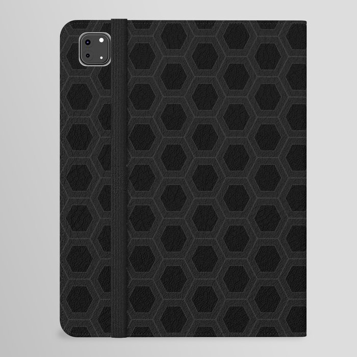 Black and Grey Honeycomb Minimalist  iPad Folio Case