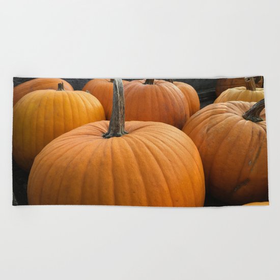 Halloween pumpkins Beach Towel