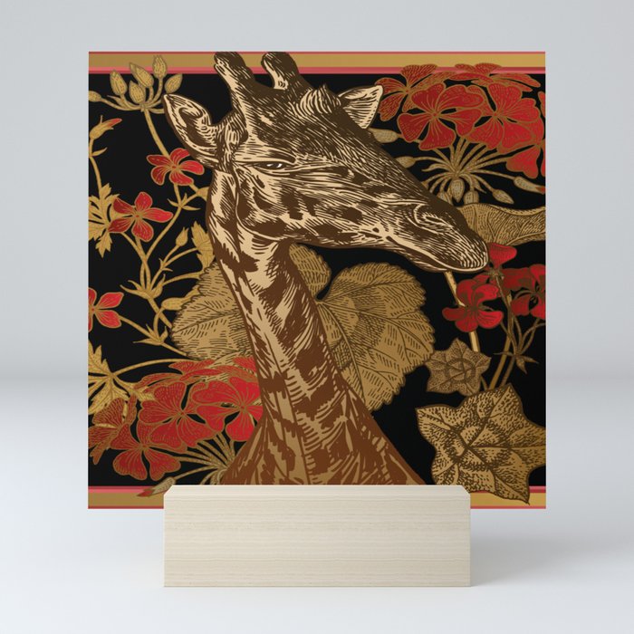 giraffe in frame Mini Art Print