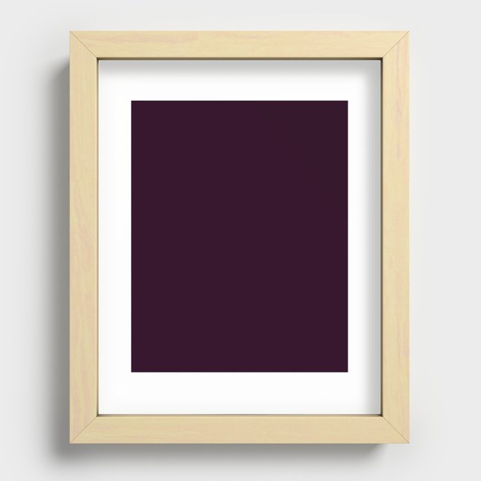 Eggplant Purple Color Scheme Home Decor Recessed Framed Print