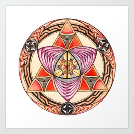 Pyramid Mandala Art Print