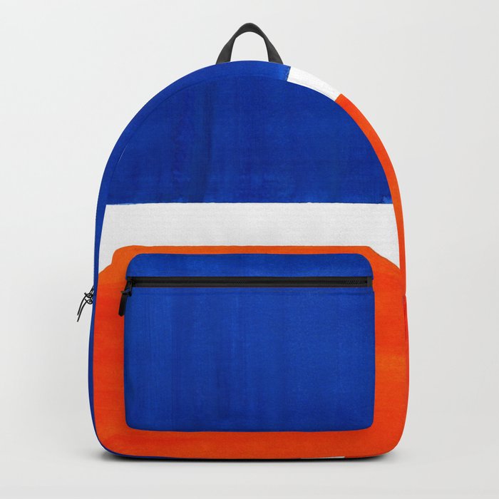 Colorful Bright Minimalist Rothko Orange And Blue Midcentury Modern Art Vintage Pop Art Backpack