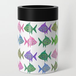 School of Fish Pattern 3 Can Cooler