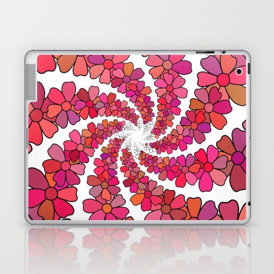 PINK Flower Kaleidoscope Laptop & iPad Skin