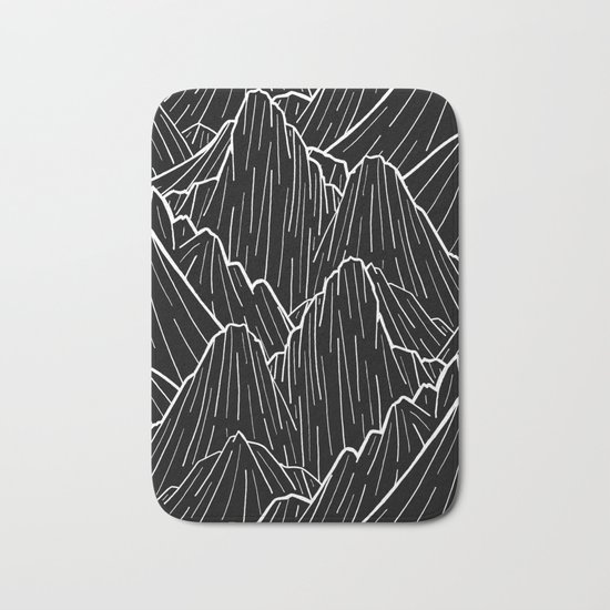The dark mountain range Bath Mat