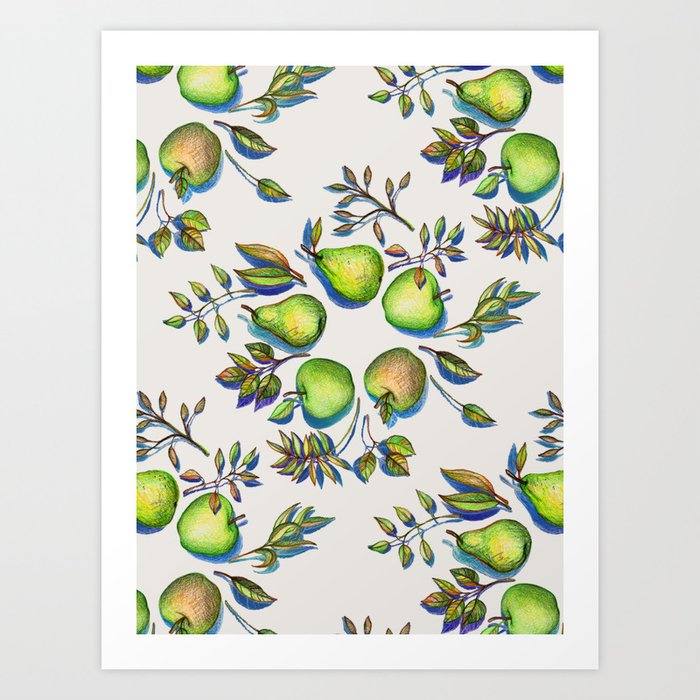 Summer's End - apples and pears Art Print