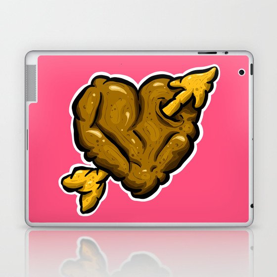Valentines Day Love Heart Turd Poo Poop Dookie Cartoon Laptop & iPad Skin