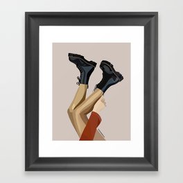 Combat Boots Framed Art Print