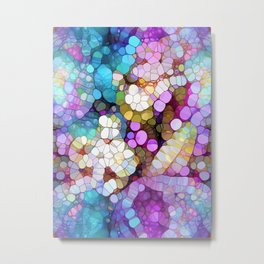 Happy Colors Metal Print | Abstract, Summer, Joy, Pink, Mosaic, Photo, Funky, Turquoise, Pretty, Blue 