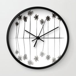 Palm Reflections II Wall Clock