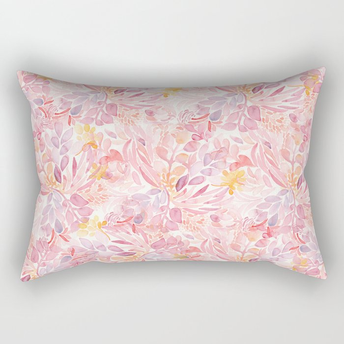 Pastel Flowers Rectangular Pillow