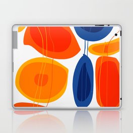Abstract Flowers Minimal Art Orange Yellow Blue  Laptop & iPad Skin