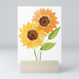 Pair of Sunflowers Mini Art Print