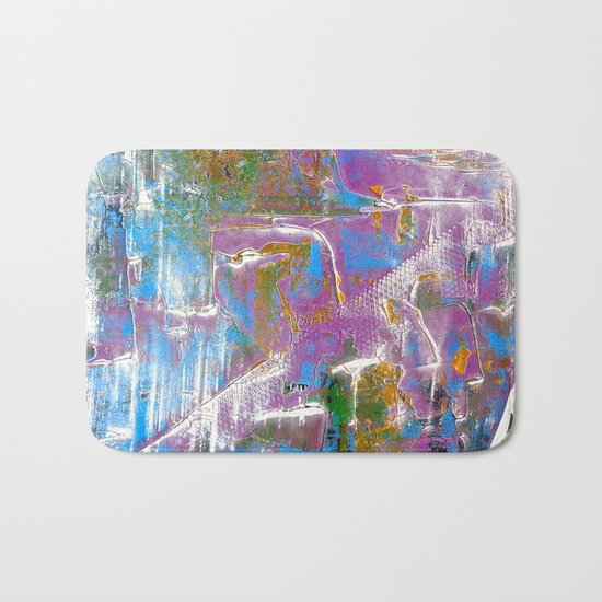 Sky Dive - colorful abstract painting. Bath Mat