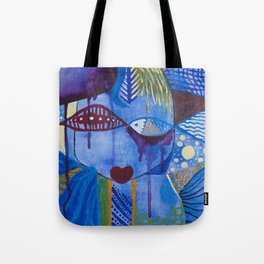 Self Portrait as the Ocean with the Sky reflected. Tote Bag