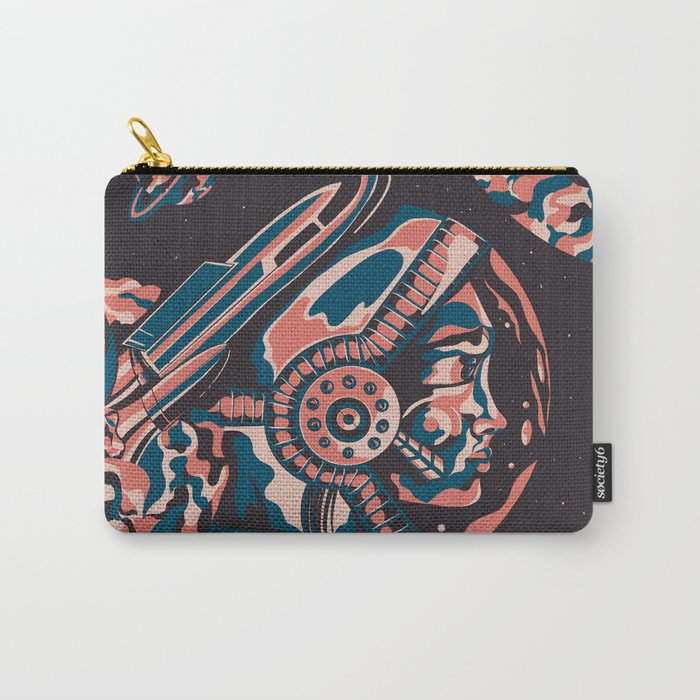 Cosmos exploration - woman cosmonaut Carry-All Pouch