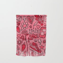 Red Print Wall Hanging