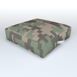 Army Camouflage Digital Pattern Outdoor Floor Cushion