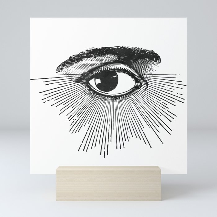 I See You. Black and White Mini Art Print
