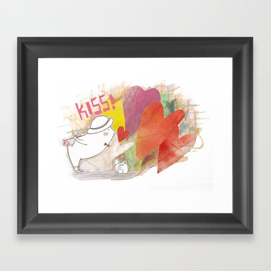 Who you gonna to KISS ? Framed Art Print