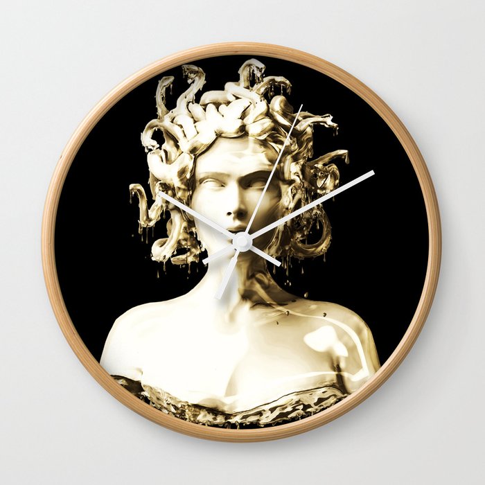 Gold Medusa Wall Clock