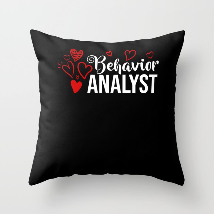ABA Behavior Therapist Therapy Analyst Throw Pillow