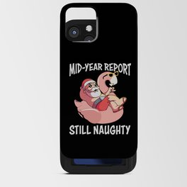 Funny Naughty Santa Christmas In July iPhone Card Case