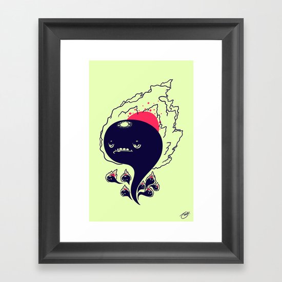 Flaming Squiggles Framed Art Print