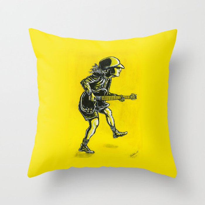 Angus Young Throw Pillow