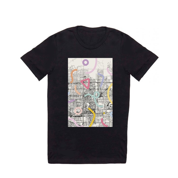 Rancho Cucamonga - USA. City Map Collage T Shirt