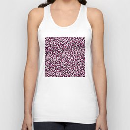 Pink Leopard Skin Spots Print Wild Animals Pattern Unisex Tank Top