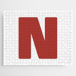 N (Maroon & White Letter) Jigsaw Puzzle