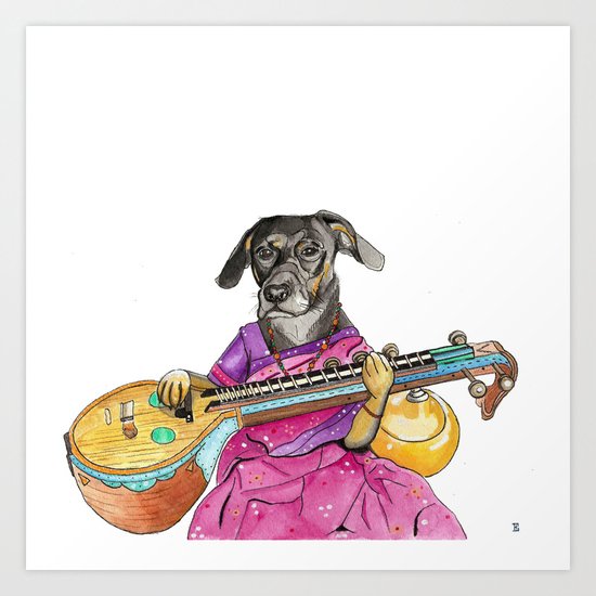 Veena Dog. this was a commission. Art Print