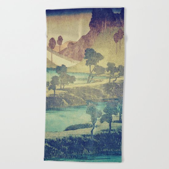 A Valley in the Evening Beach Towel