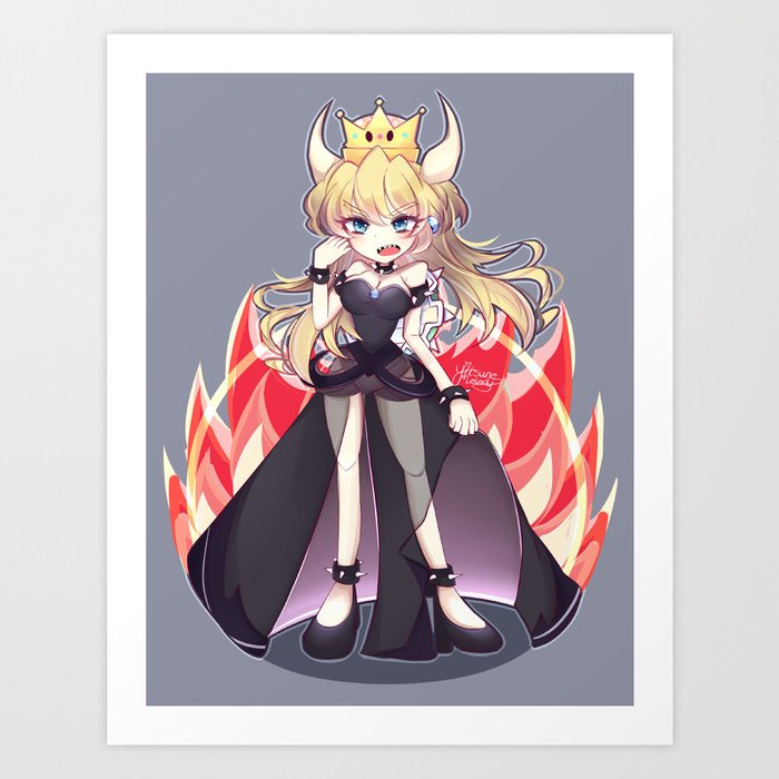 Bowsette Princess Bowser Peach Art Print By Yitsunemelody Society6