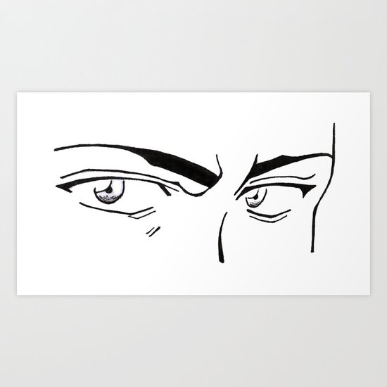 Doubt eyes Art Print