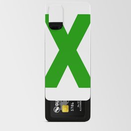 Letter X (Green & White) Android Card Case