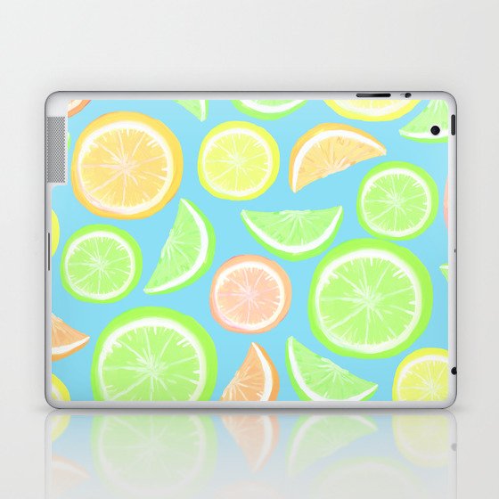 Mixed Citrus - blue Laptop & iPad Skin