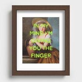 In my mind i'm giving you the finger- Mischievous Marie Antoinette Recessed Framed Print
