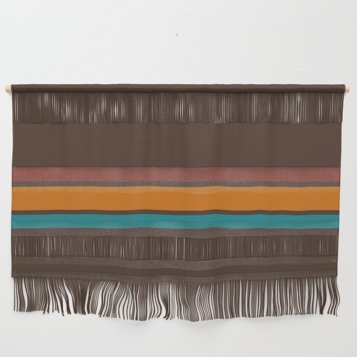Retro trio on brown 3 Wall Hanging