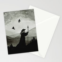 Odin, Huginn and Muninn. Stationery Cards