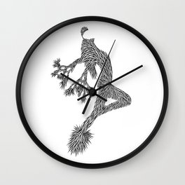Quail Woman by CREYES of ArtFx Old Town Yucca Valley Wall Clock